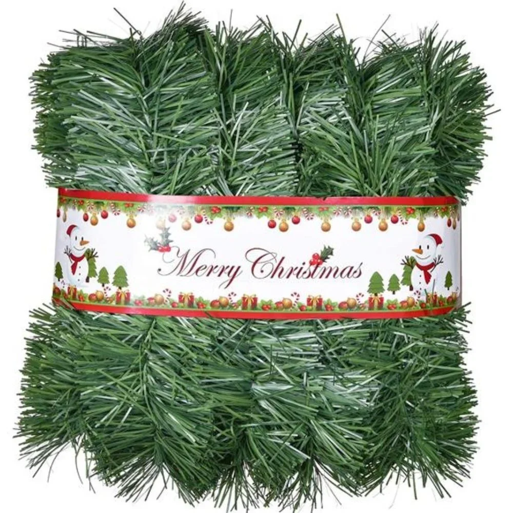 33 Foot Christmas Garland, Artificial Pine Garland Artificial Green Greenery